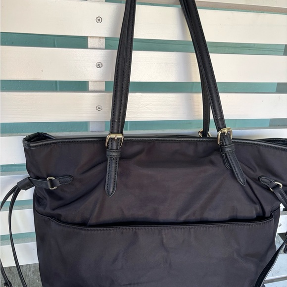 Anne Klein Black Tote Bag with Gold Accents - Picture 2 of 8